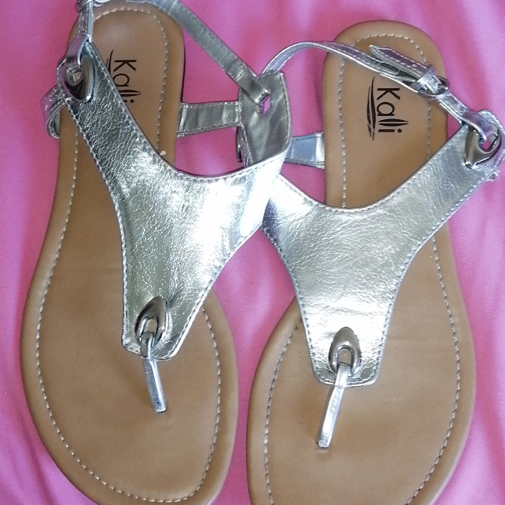 Silver Gladiator sandals